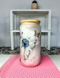 Just Breathe 16 oz Glass Tumbler