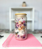 Just Breathe 16 oz Glass Tumbler