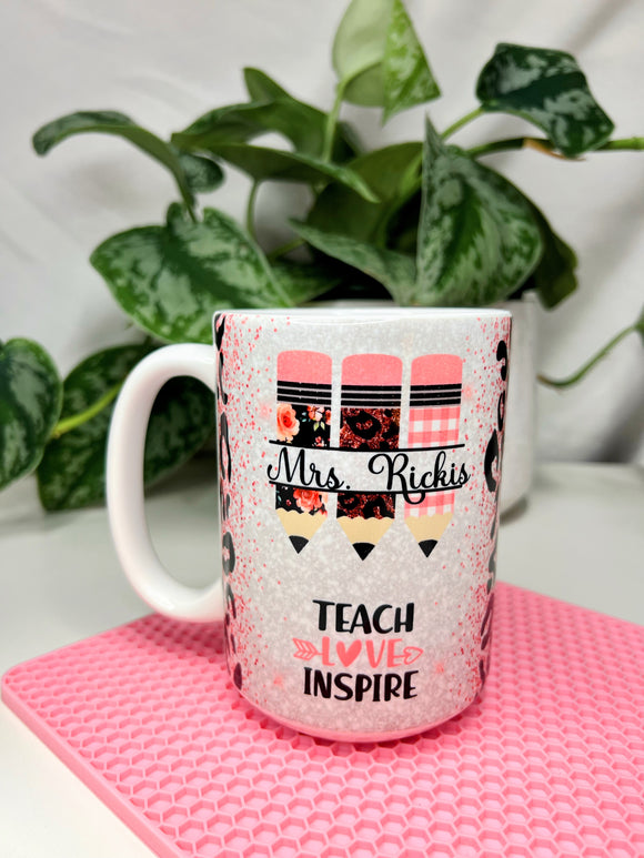 Teach love inspire Teacher mug