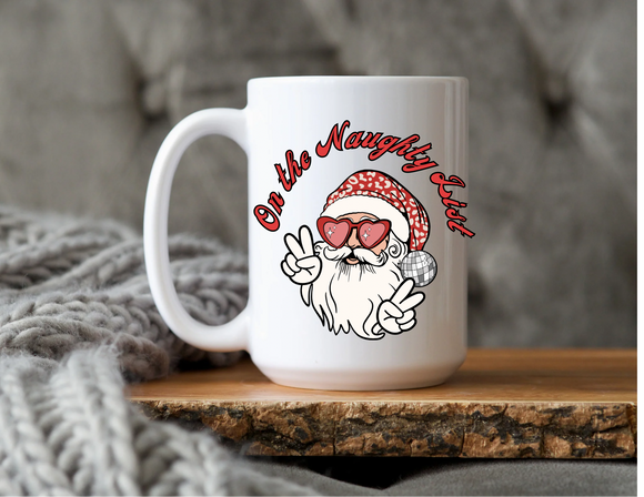 On the naughty list mug