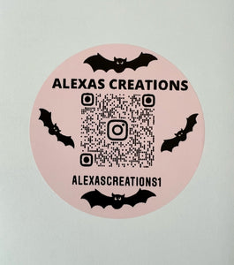 Pink Bat QR Code Label