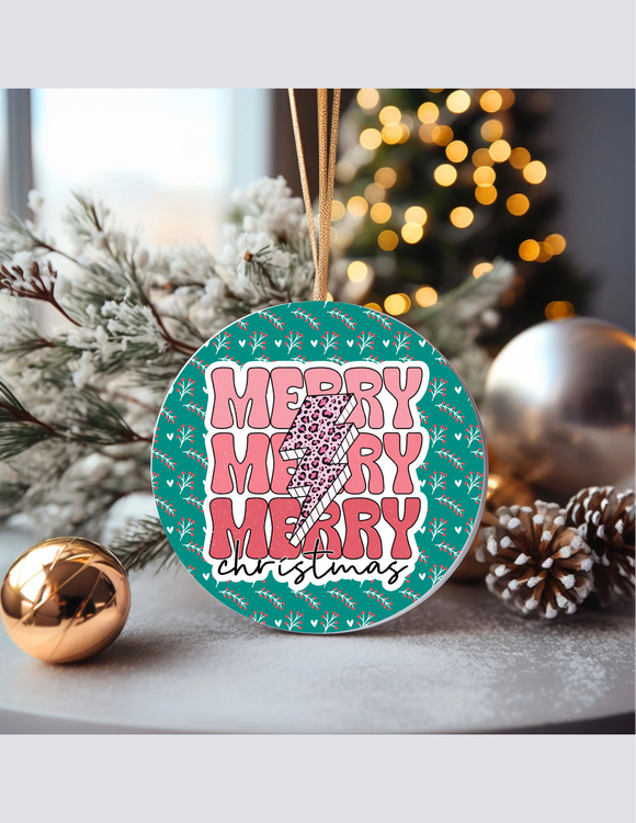 Merry Merry Merry Christmas Ornament