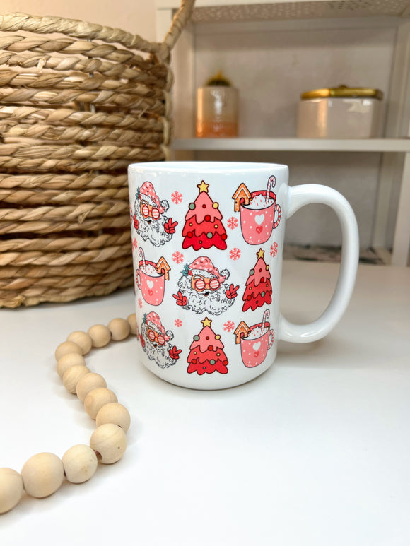 Pink Santa Mug