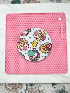 Pink Mushrooms Coaster