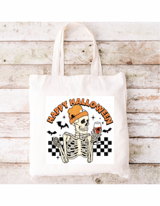 Happy halloween skeleton Tote Bag