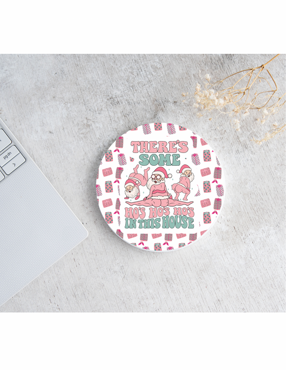 HO HO HO Santa Coaster