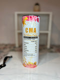 Floral CMA stainless steel tumbler 20 oz