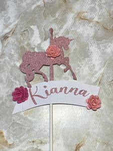 Carousel Unicorn Cake Topper